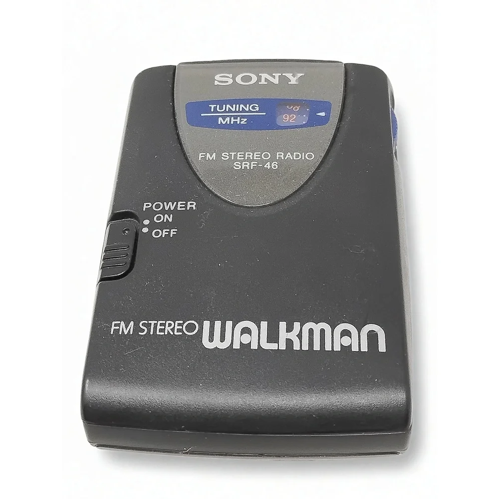 Sony Walkman SRF-46 FM Radio Pocket Receiver Analog Tuner Belt Clip Minimalist